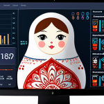 **

A futuristic, sleek computer interface displaying various language analysis tools and metrics. The screen shows charts, graphs, and code snippets, all designed to illustrate objective language assessment. Focus on a clean, modern design with a user-friendly aesthetic. Consider adding subtle Russian cultural elements in the background, like a Matryoshka doll or a samovar, to make it more relatable.

**