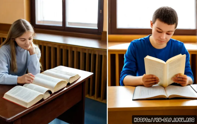 Home 17 언어학과의 차이점 - Photorealistic university classroom in Russia, clear side-by-side comparison composition: on one sid...